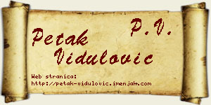 Petak Vidulović vizit kartica
